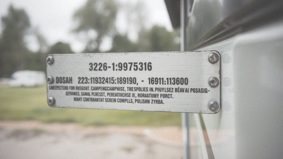 Jakie informacje zawiera tabliczka znamionowa przyczepy kempingowej?