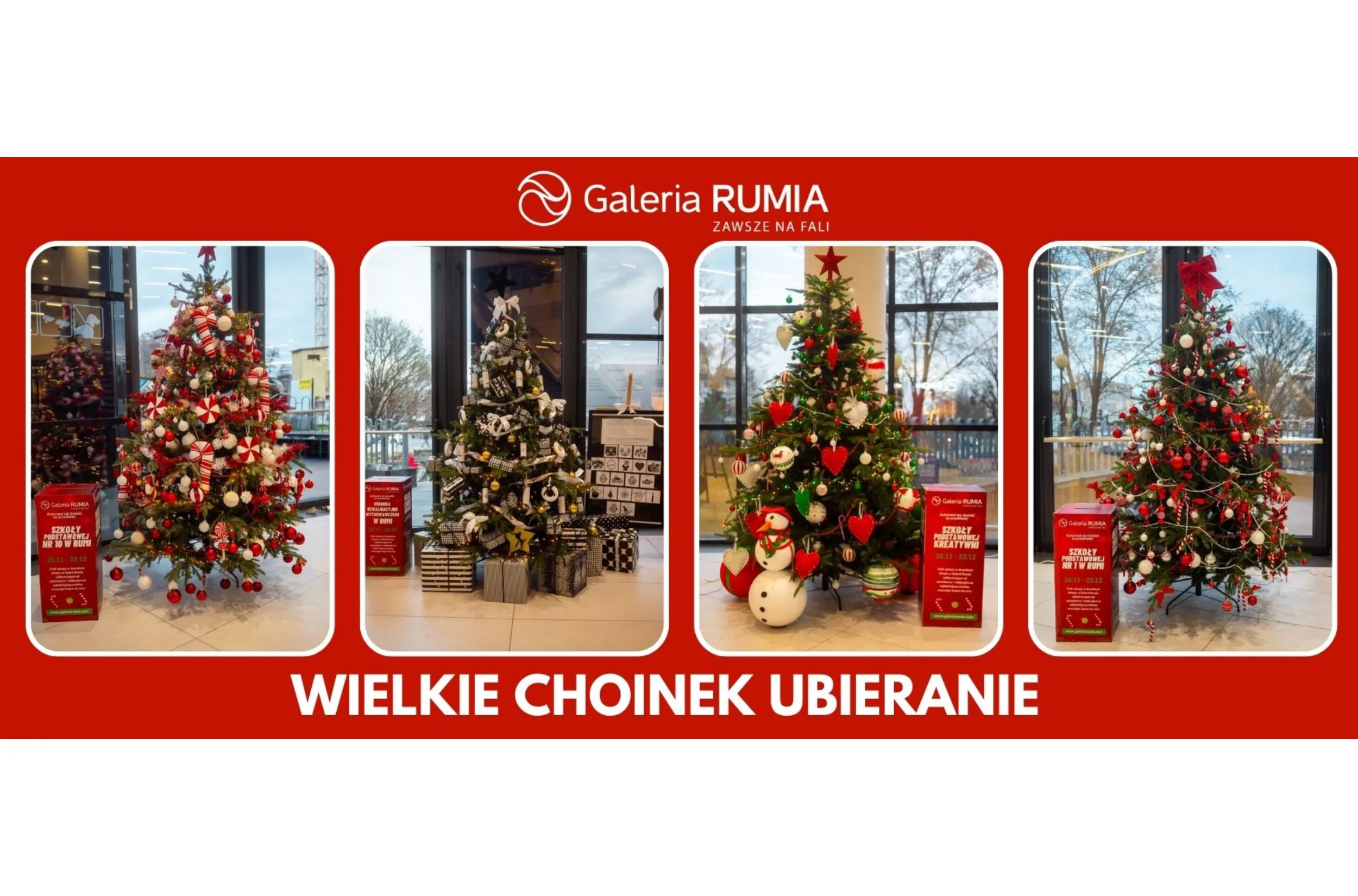 Dzieci z rumskich szkół ponownie ubrały choinki w Galerii Rumia! Ruszyła piąta edycja świątecznego konkursu „Wielkie choinek ubieranie”